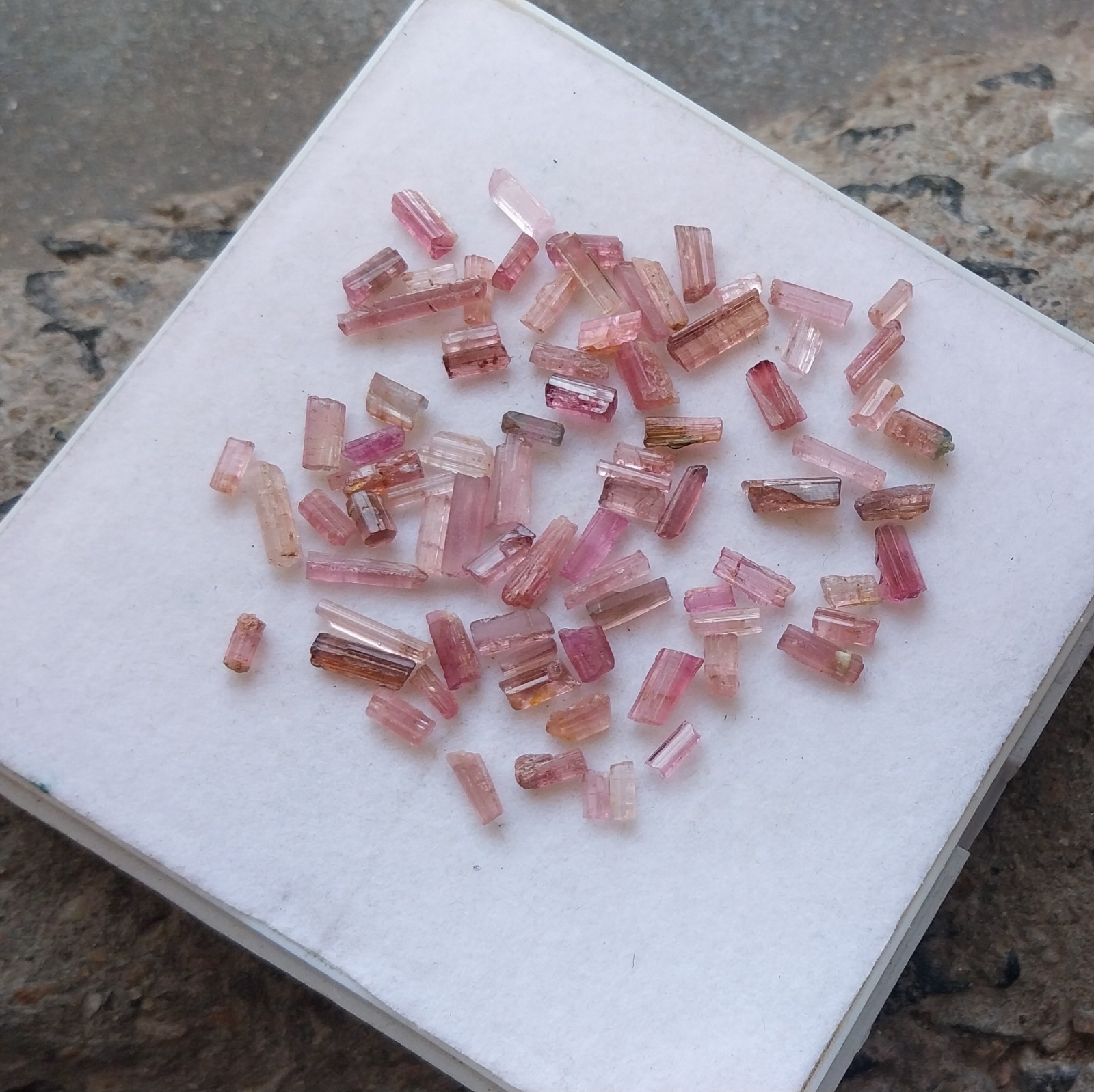 31 Ct 4.5 to 14 MM Natural Pink Color Tourmaline RAW Rough Pencil 82 Piece Lot