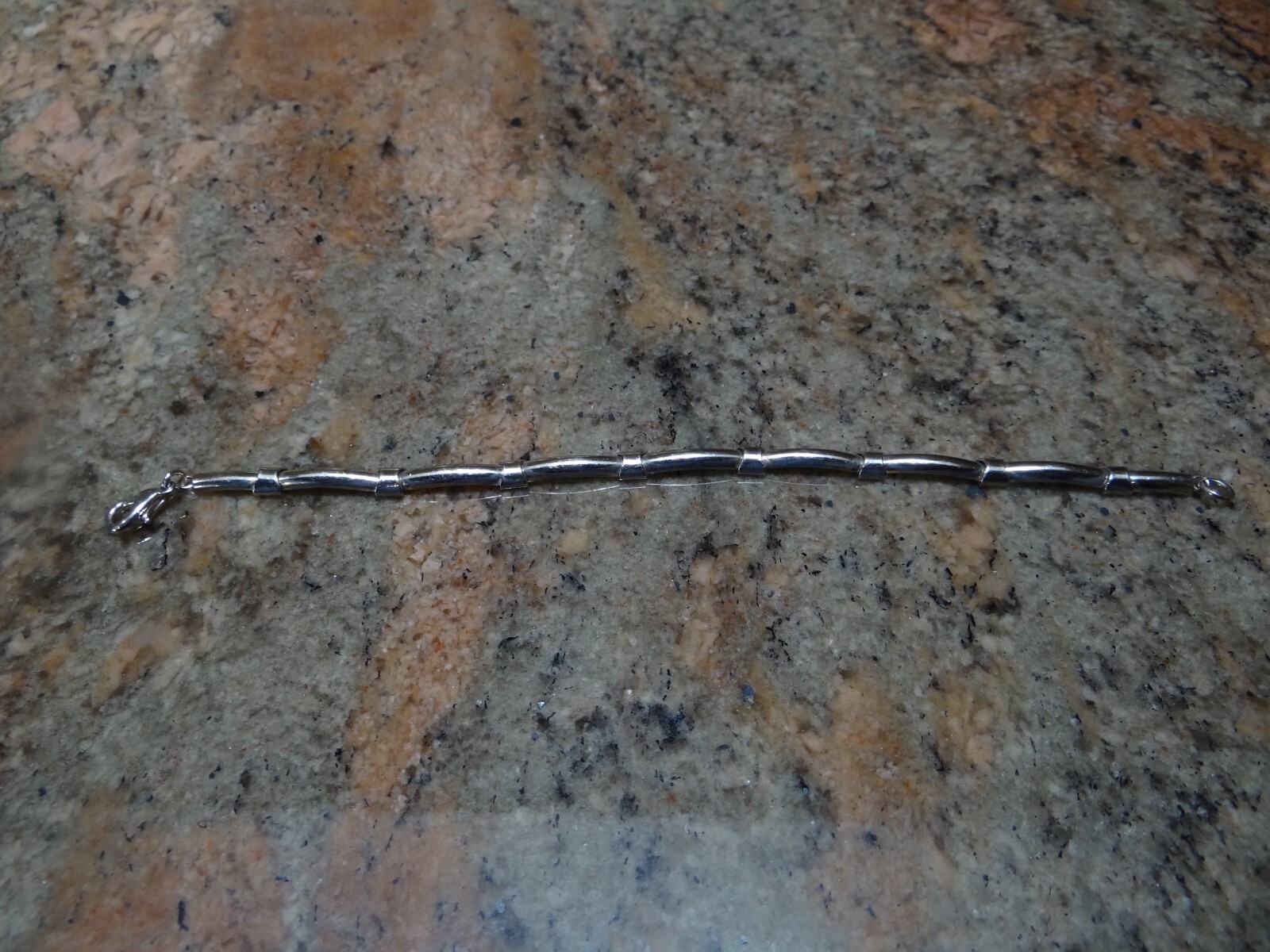 Sterling Silver 925 Bar Link 4mm wide Bracelet 11 grams 7.5″