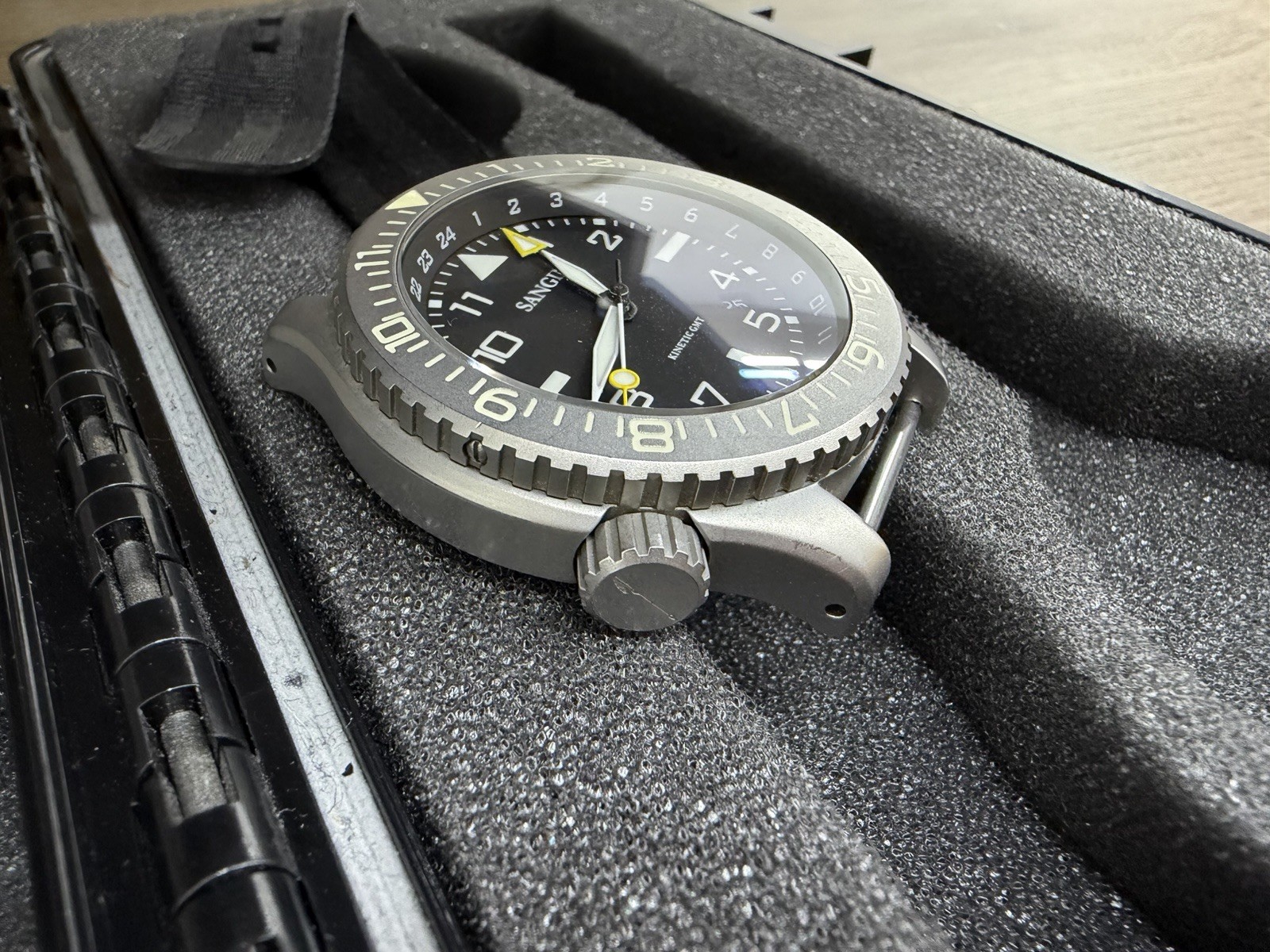 Sangin Instruments Kinetic II Pilot GMT Watch NATO Strap