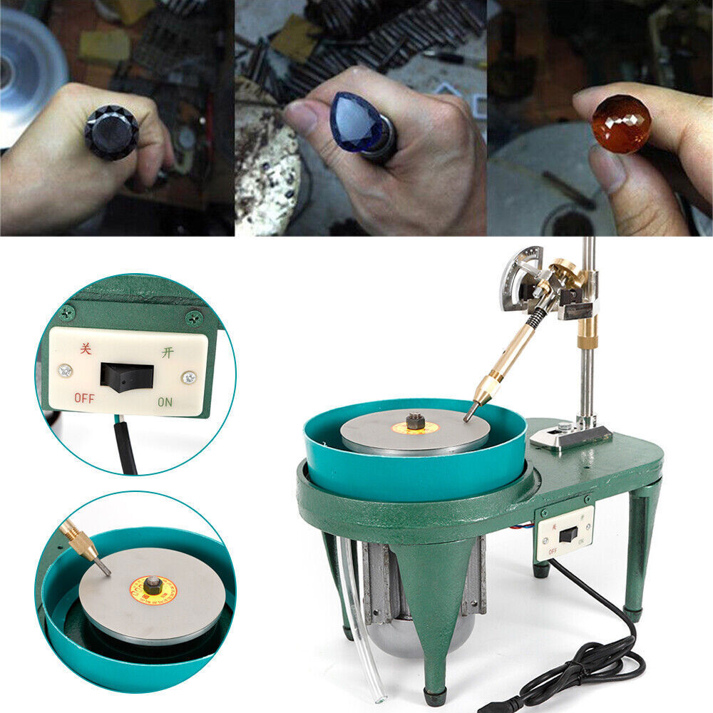 2800RPM Gemstone Grinding Jewelry Lapidary Cutting Polisher Gem Faceting Machine