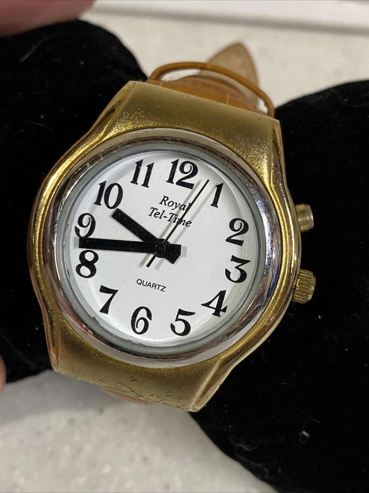 Ladies Gold Tone Royal Tel-Time Analog Talking Watch New Battery Working