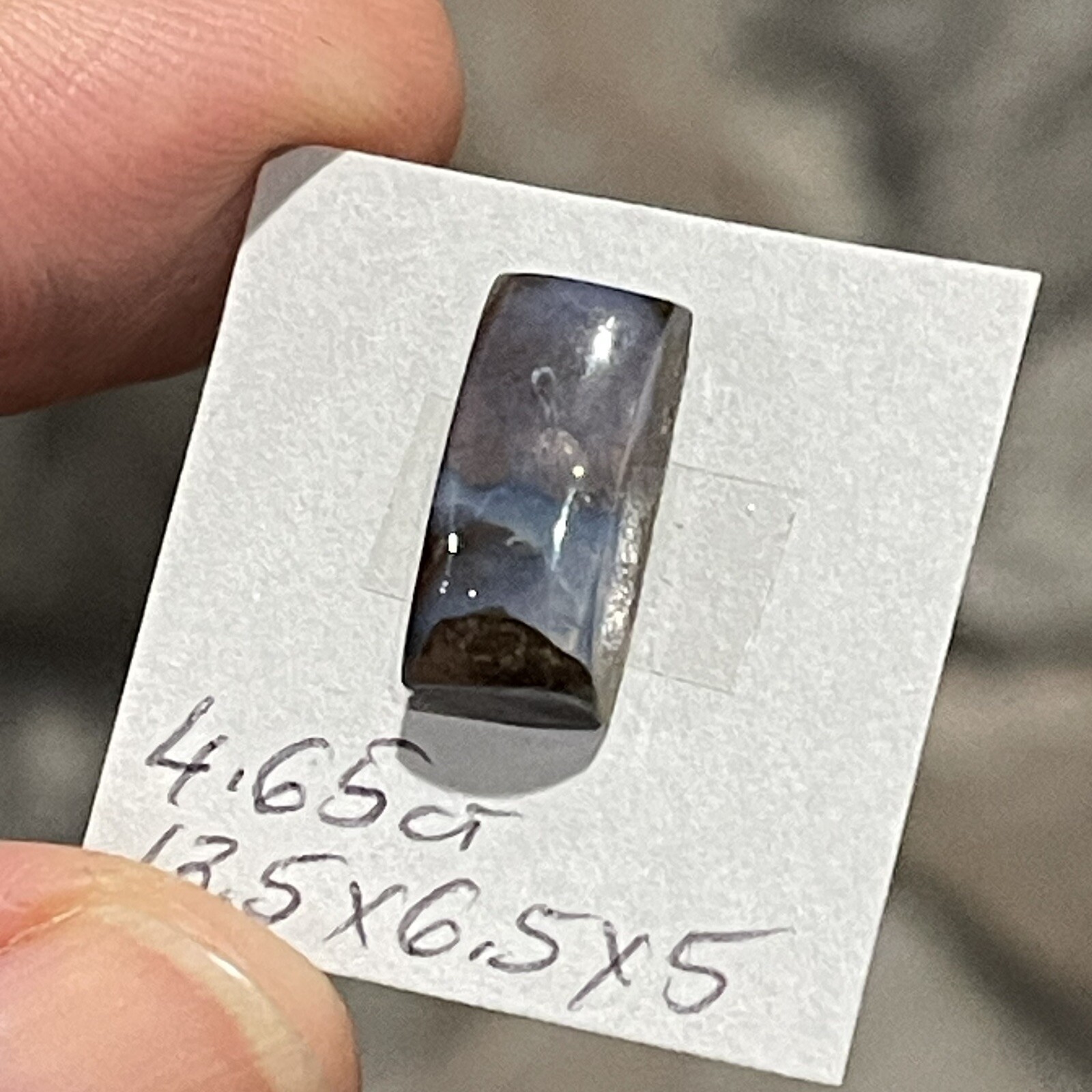 4.65ct 13.5×6.5x5mm Australian Crystal Boulder Opal Cabochon Ring Gem