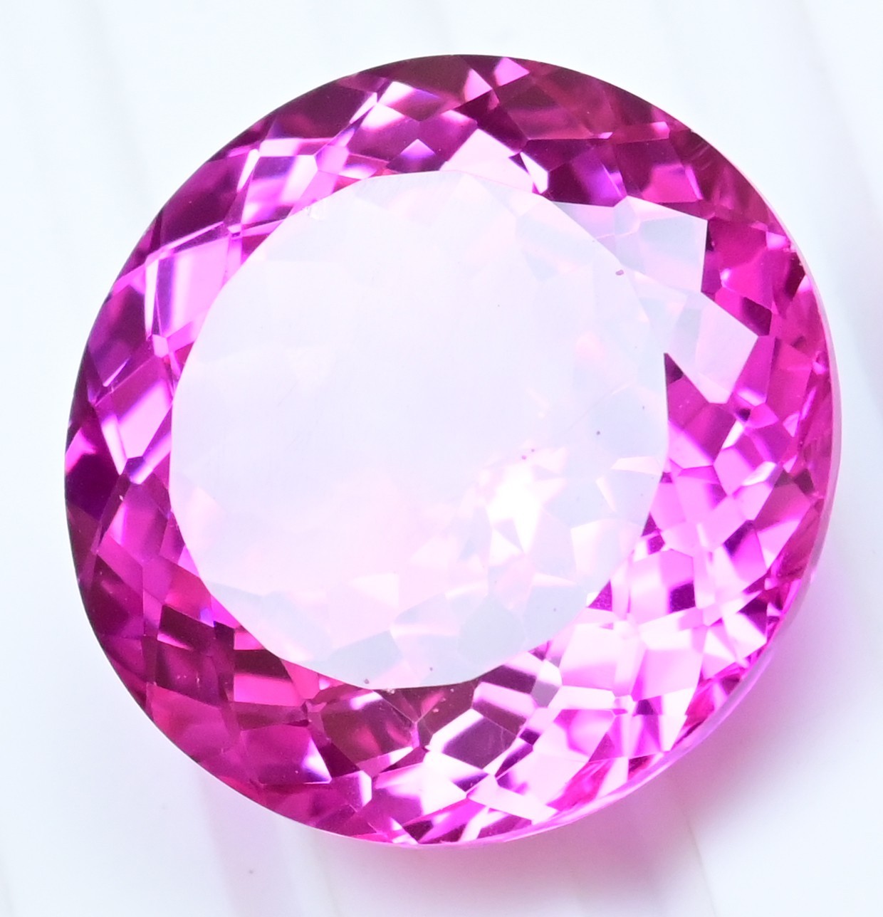 Natural Mogok Pink Ruby 51.00 Ct Certified Flawless Round Loose Gemstone