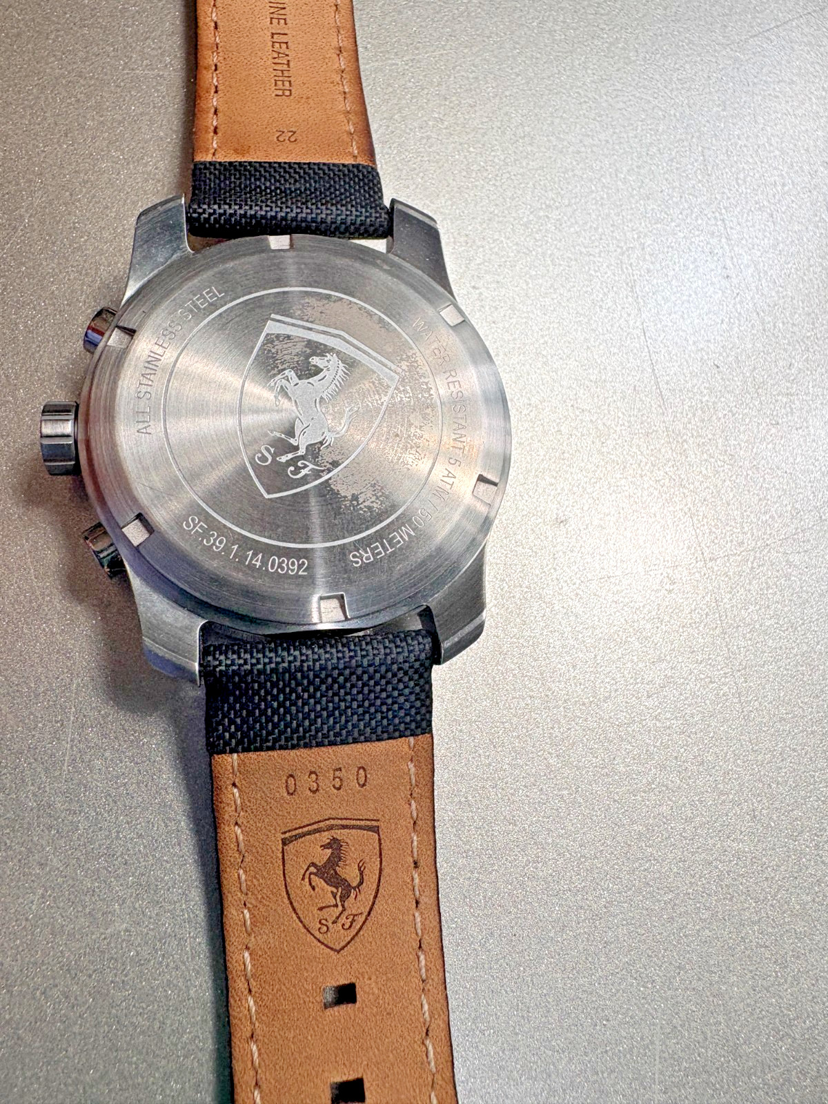 Ferrari Scuderia Black blue stainless Leather band men’s watch Chronograph