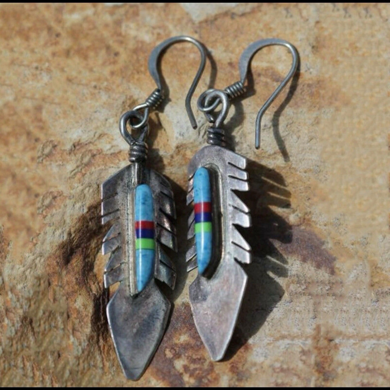 Women 925 Silver Turquoise Hook Drop Earrings Wedding Party Jewelry Gift A21
