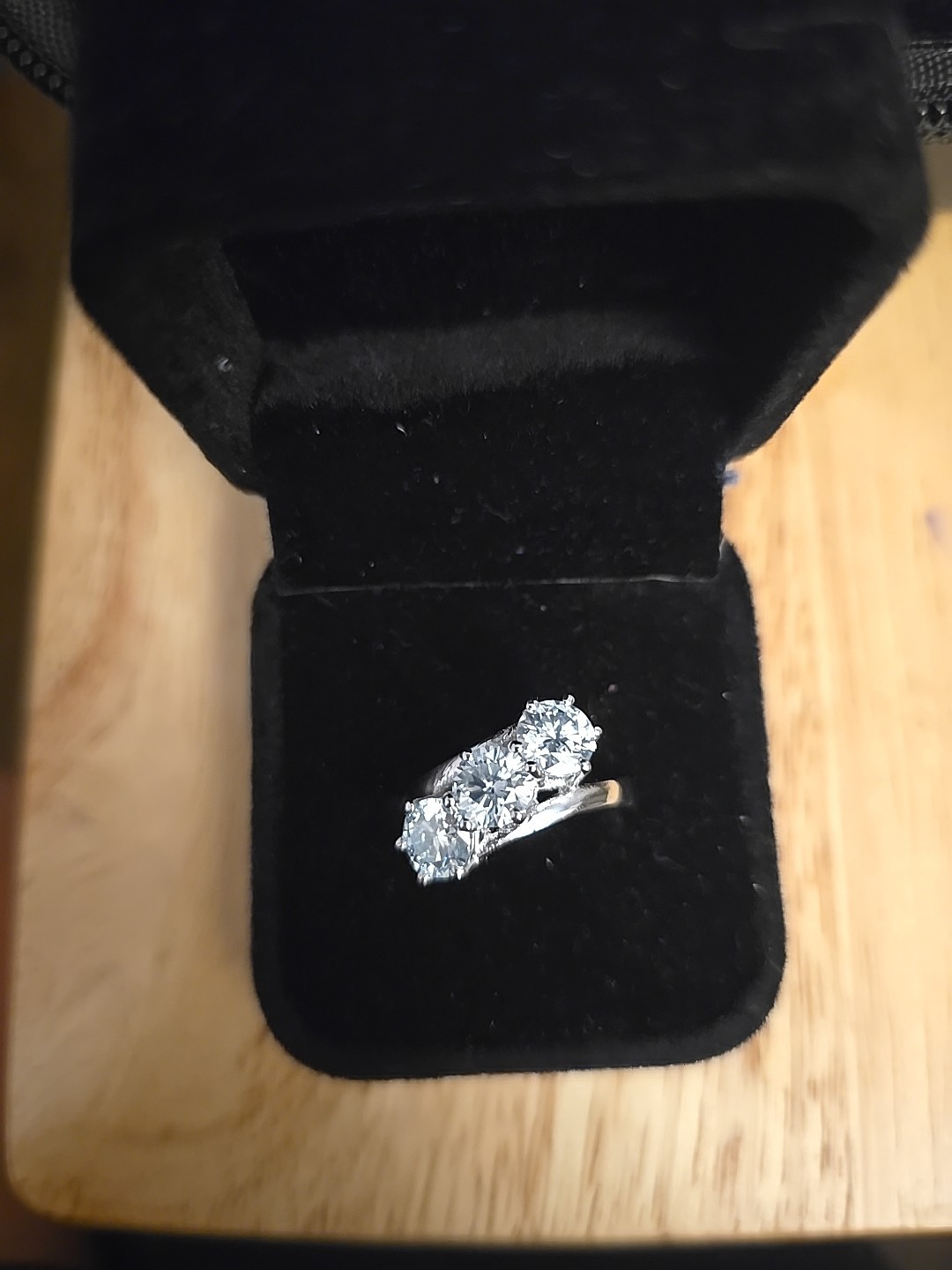 3.17 Ct VVS1 Ice White Real Moissanite 925 Sterling Silver Ring 7