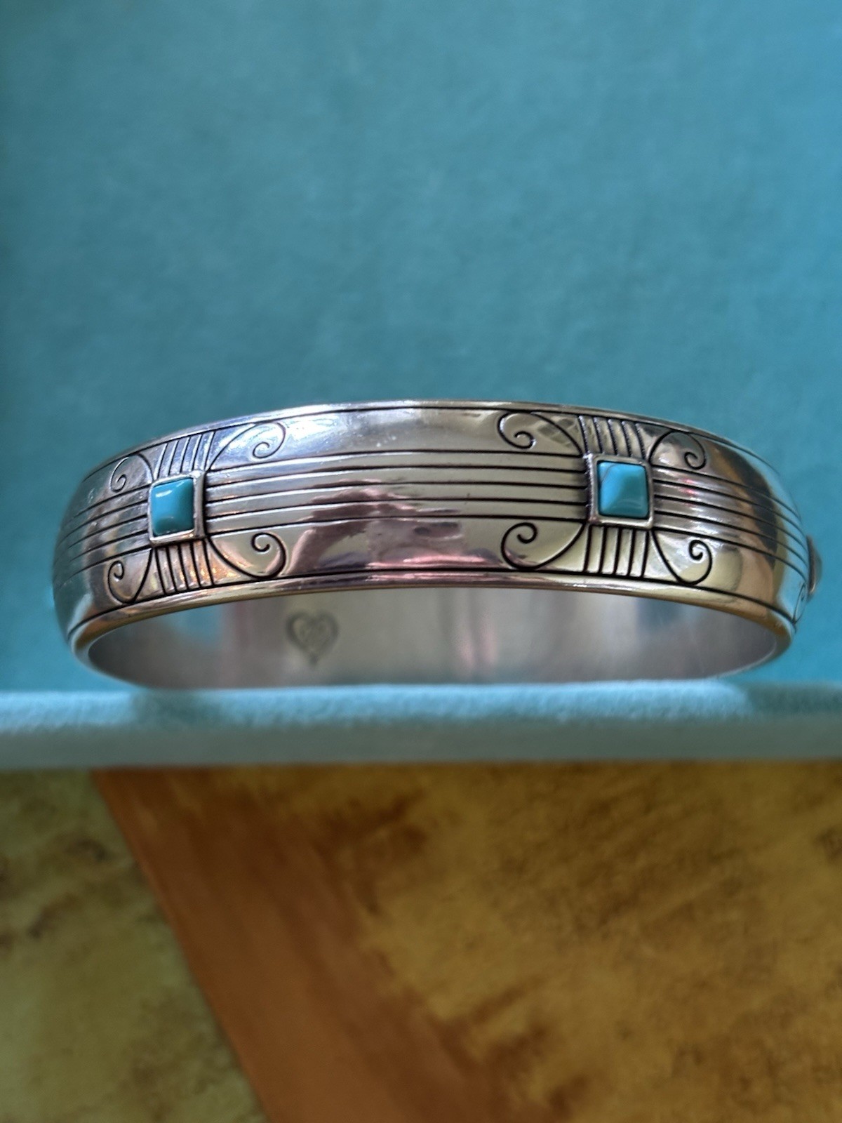 Brighton Telluride Faux Turquoise Bangle Bracelet **RETIRED**