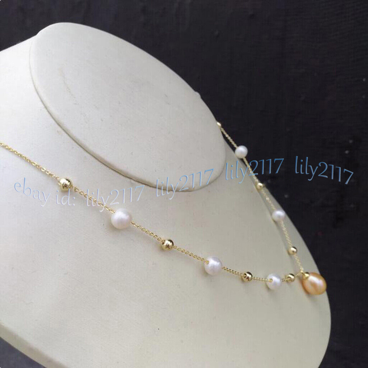 Stunning Real Natural South Sea White Pink Baroque Pearl Pendant Necklace 18”