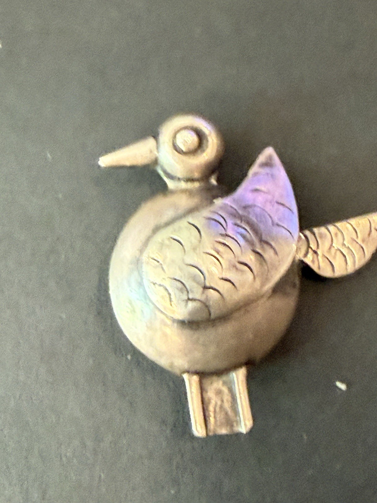 Mid Century Vintage Modernist Sterling Silver Bird by Martinez Sterling Brooch