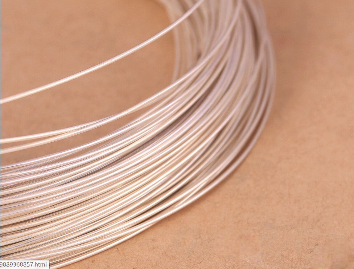 1M 99.99% Pure Sliver Round Wire Dead Soft Fine Silver Craft Wire 18ga-32ga