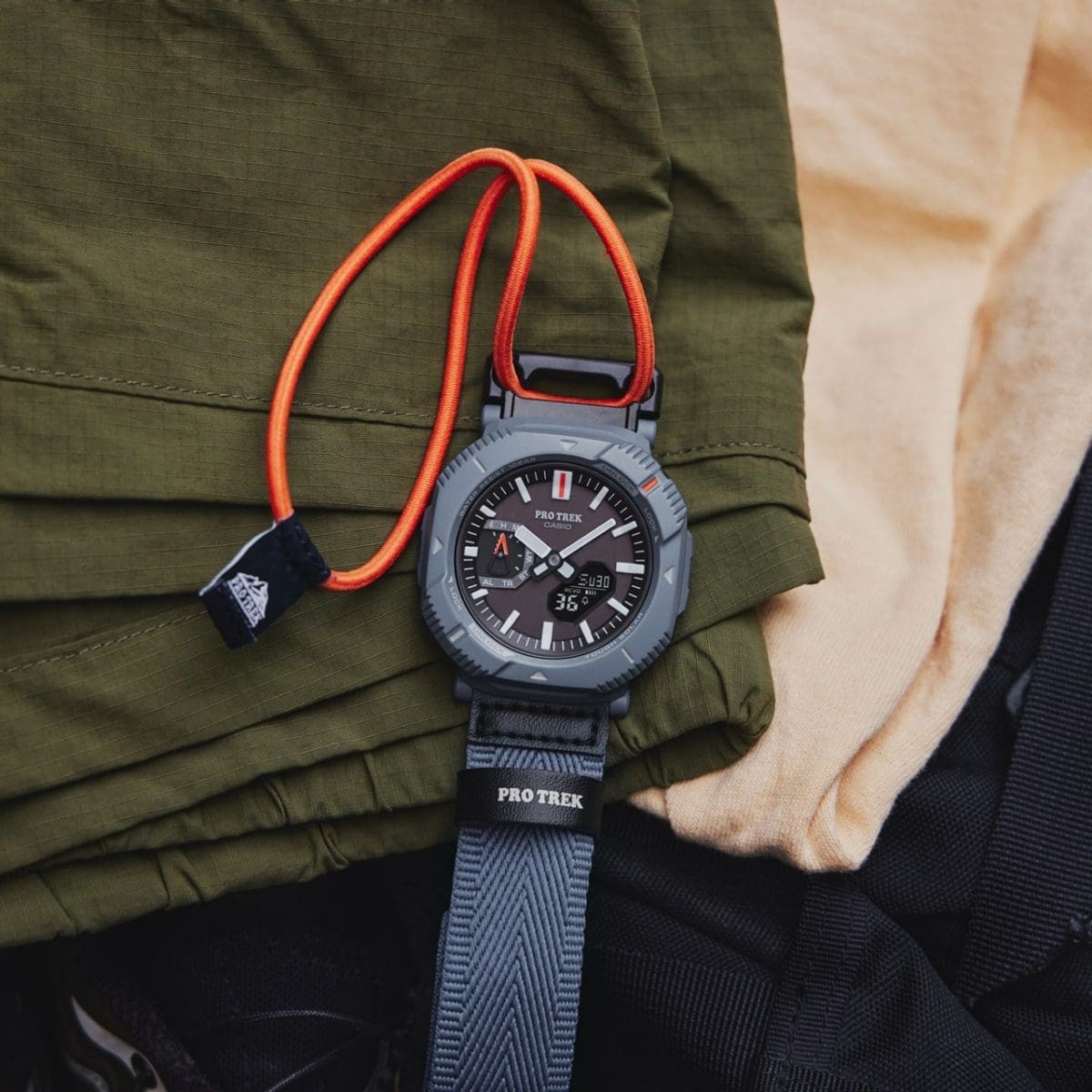 CASIO PROTREK PRJ-B001B-2JF Hiker Line Gray Tough Solar Diver 100m NEW Japan Wat