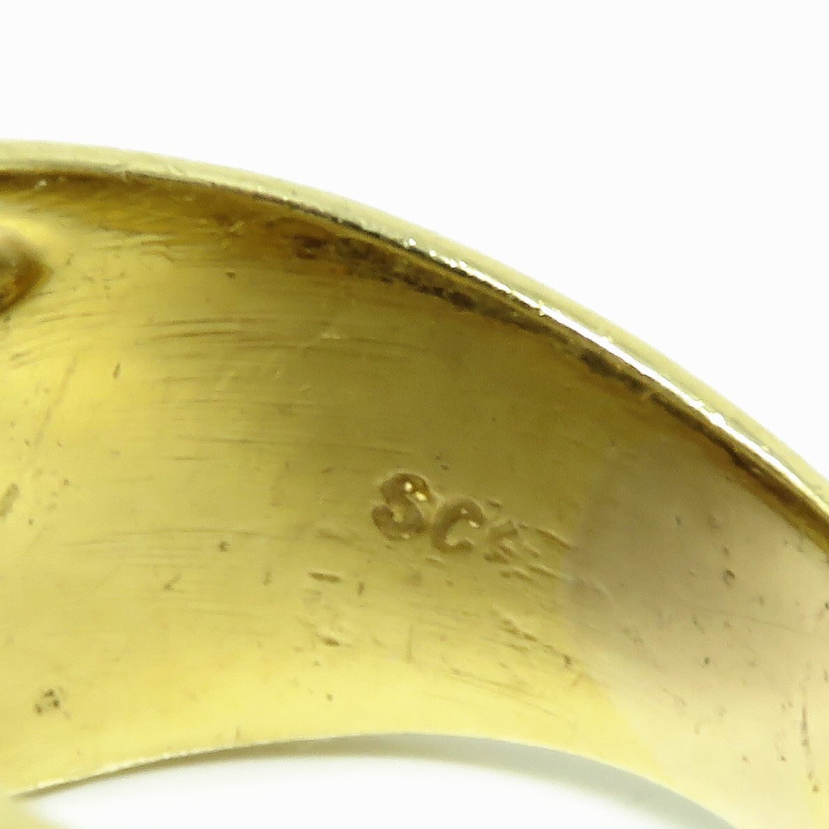 NYJEWEL 18k Yellow Gold 2.5ct 15mm Wide Diamond Ring
