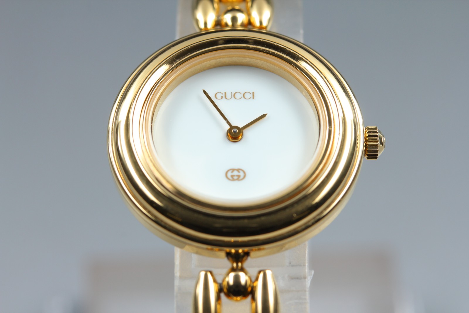 GUCCI Change Bezel 1100L 6 Colors 26mm Gold Quartz Women’s Watch w/Box Paper