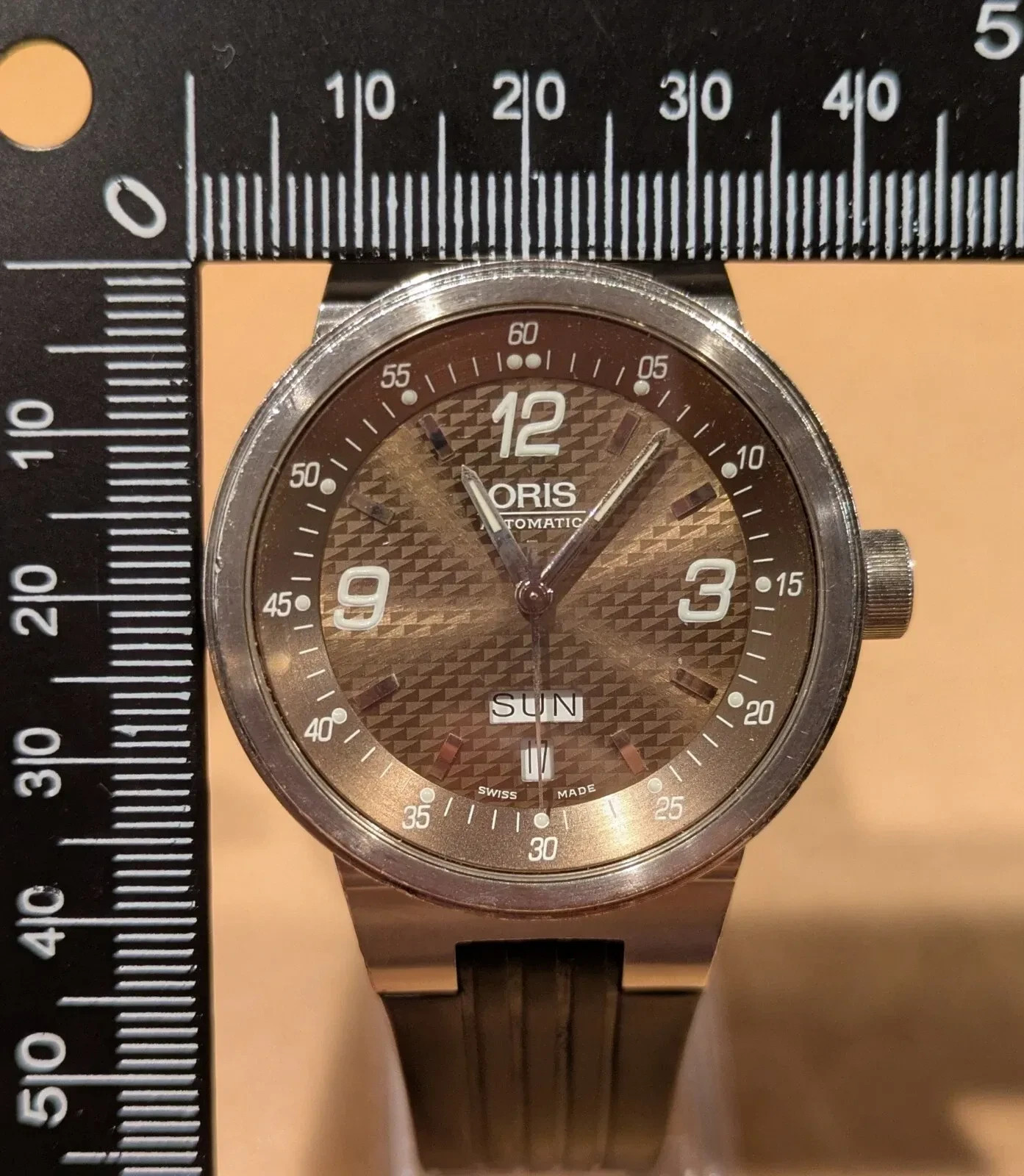 [Exc+5 w/Box] ORIS Williams F1 Team 7560 Brown Automatic 40mm Men’s Watch JAPAN