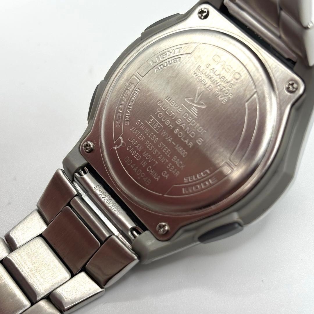 Excellent condition Casio radio-controlled solar watch WVA-M600 navy