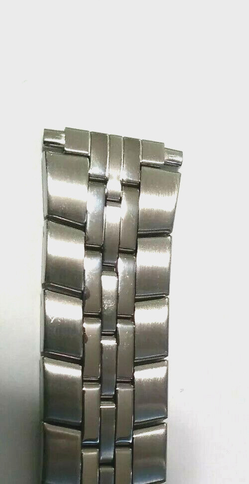 16-22mm Silver Tone Stainless Steel Security Clasp Bracelet Link Watch Band