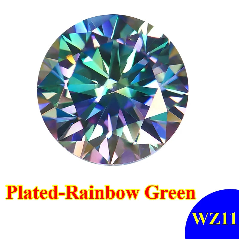 2-20CT AB Blue Raibow Blue Green Purple Moissanite Loose Stone Gemstone with GRA