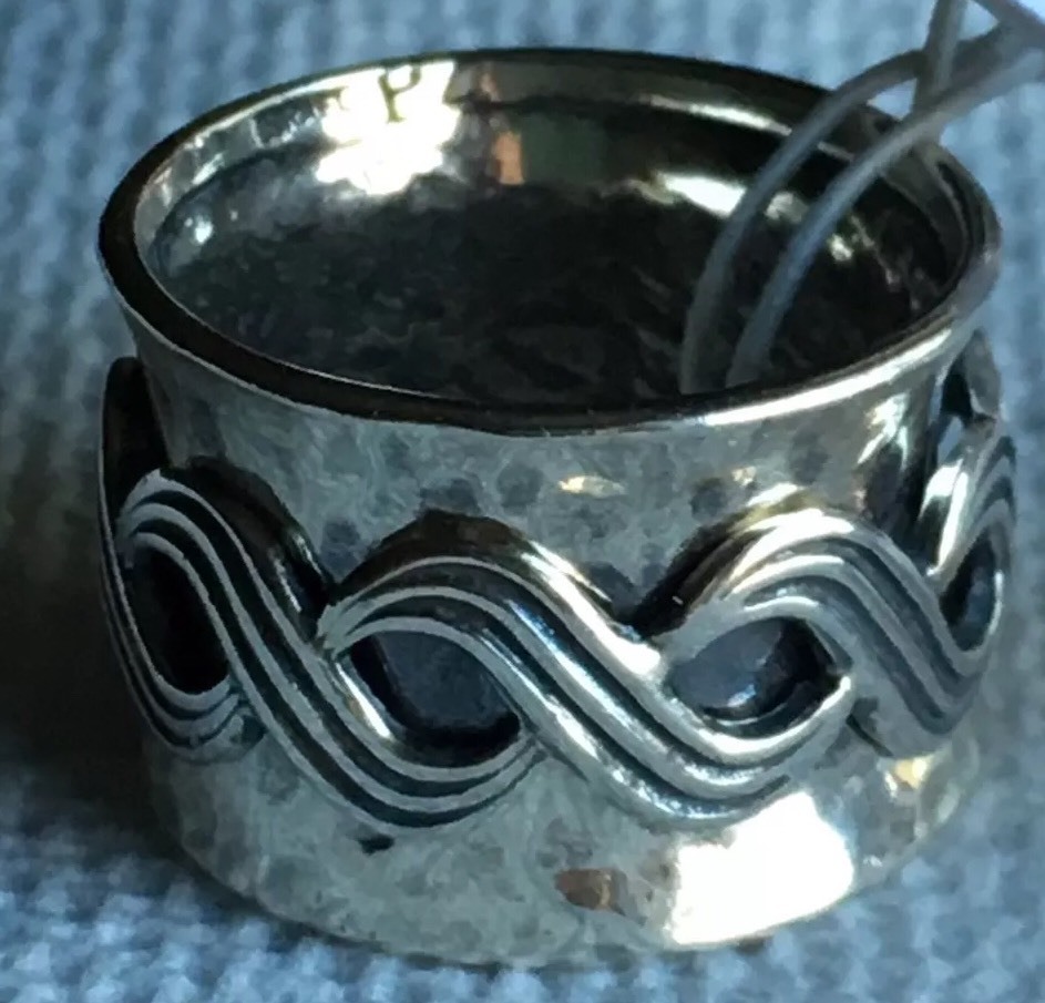 NWOT OR PAZ STERLING SILVER 925 INFINITY DESIGN SPINNER RING SZ 6 ISRAEL PZ
