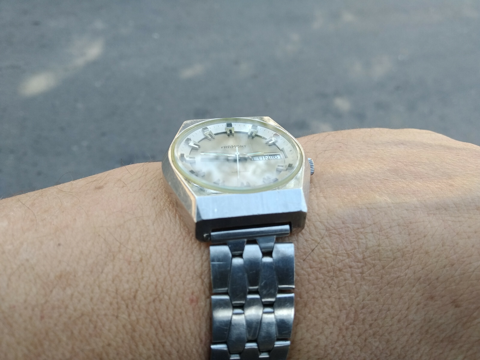 FRAMONT AUTOMATIC ETA 2789 BEAUTIFUL MOVEMENT SERVICED WORKING OK RARE UNUSED