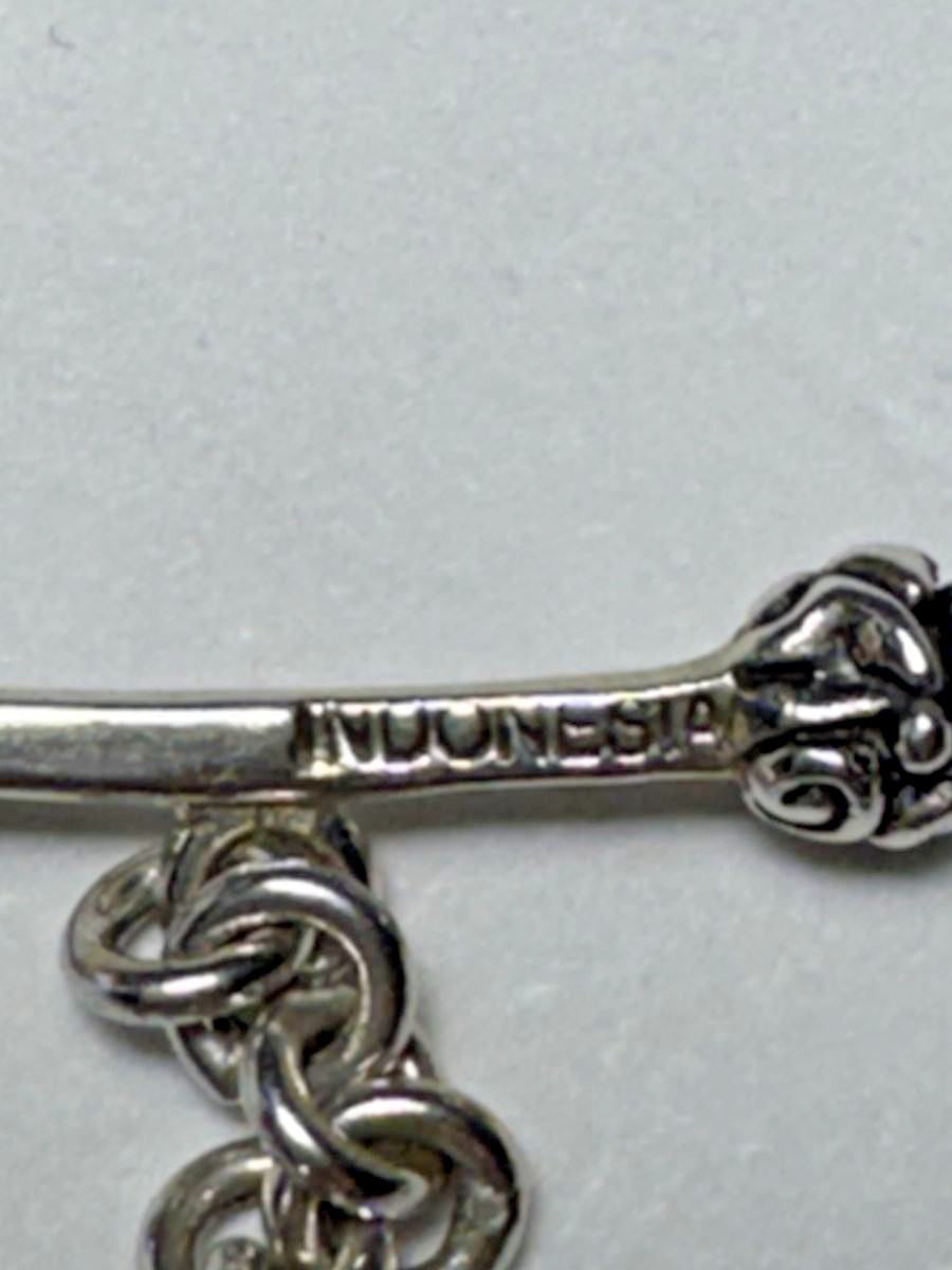 Sterling Silver 925 Indonesia Filigree Scroll Link Necklace