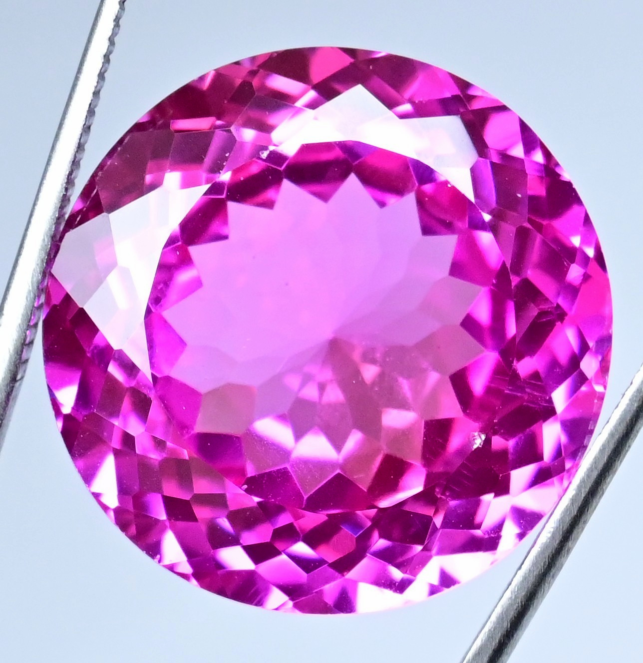 Natural Mogok Pink Ruby 51.00 Ct Certified Flawless Round Loose Gemstone