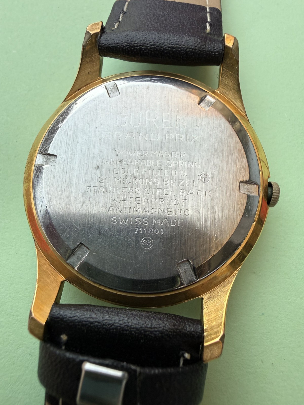 Buren Grand Prix Vintage Gold-Plated Watch