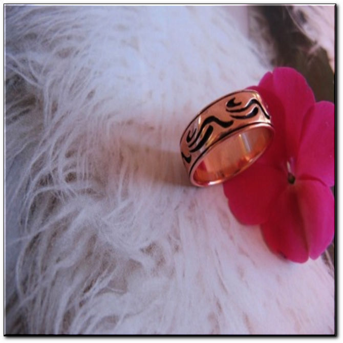 Solid Copper Band Ring CTR1893 Available in sizes 5 thru 12 -1/4 inch wide.