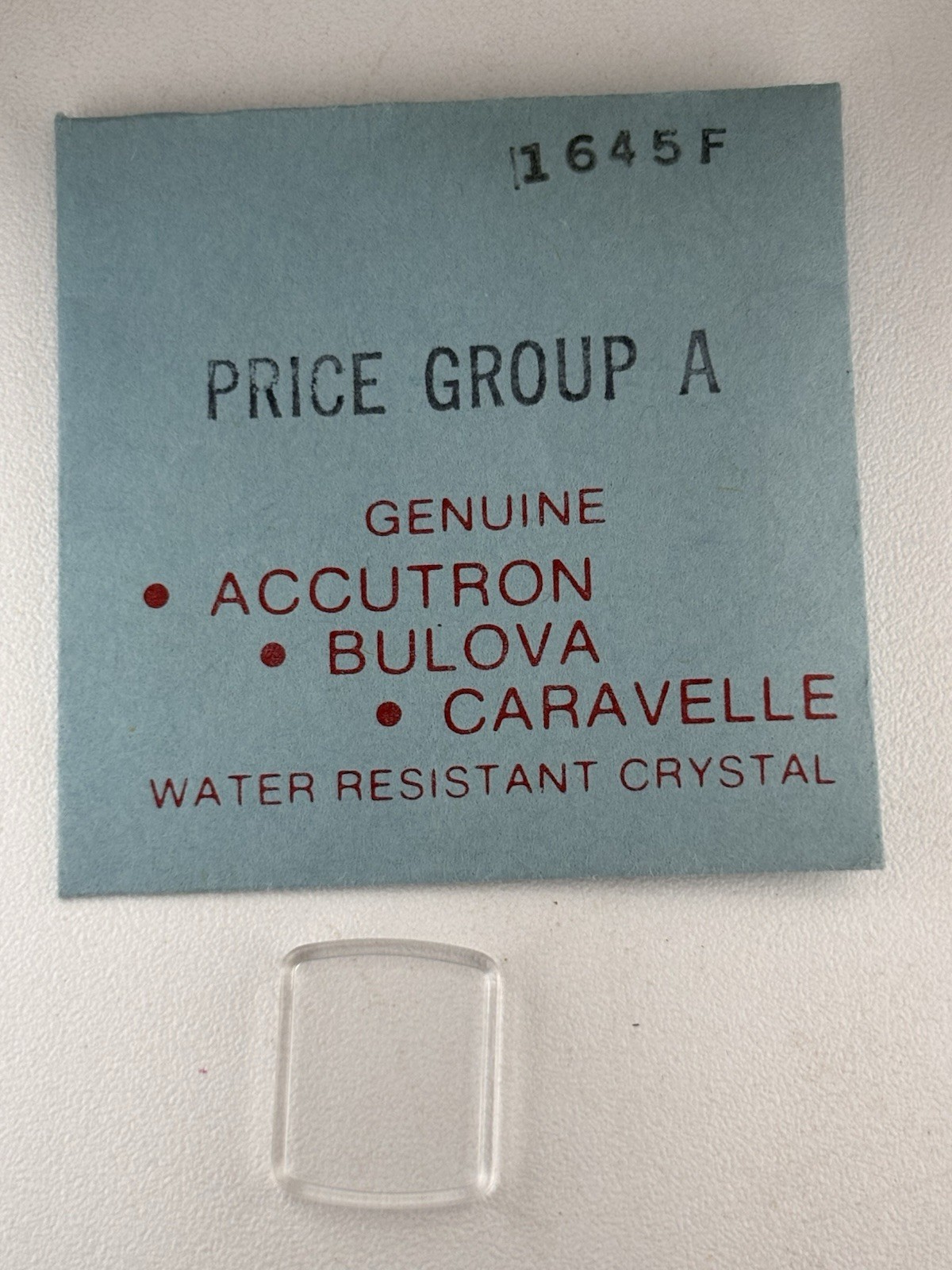 Bulova 1645 Watch Crystal 13.9 x 11.7 mm