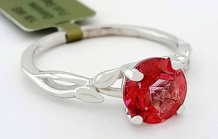 GENUINE 2.15 Cts PINK SAPPHIRE RING 10K WHITE GOLD – Free Certificate Appraisal
