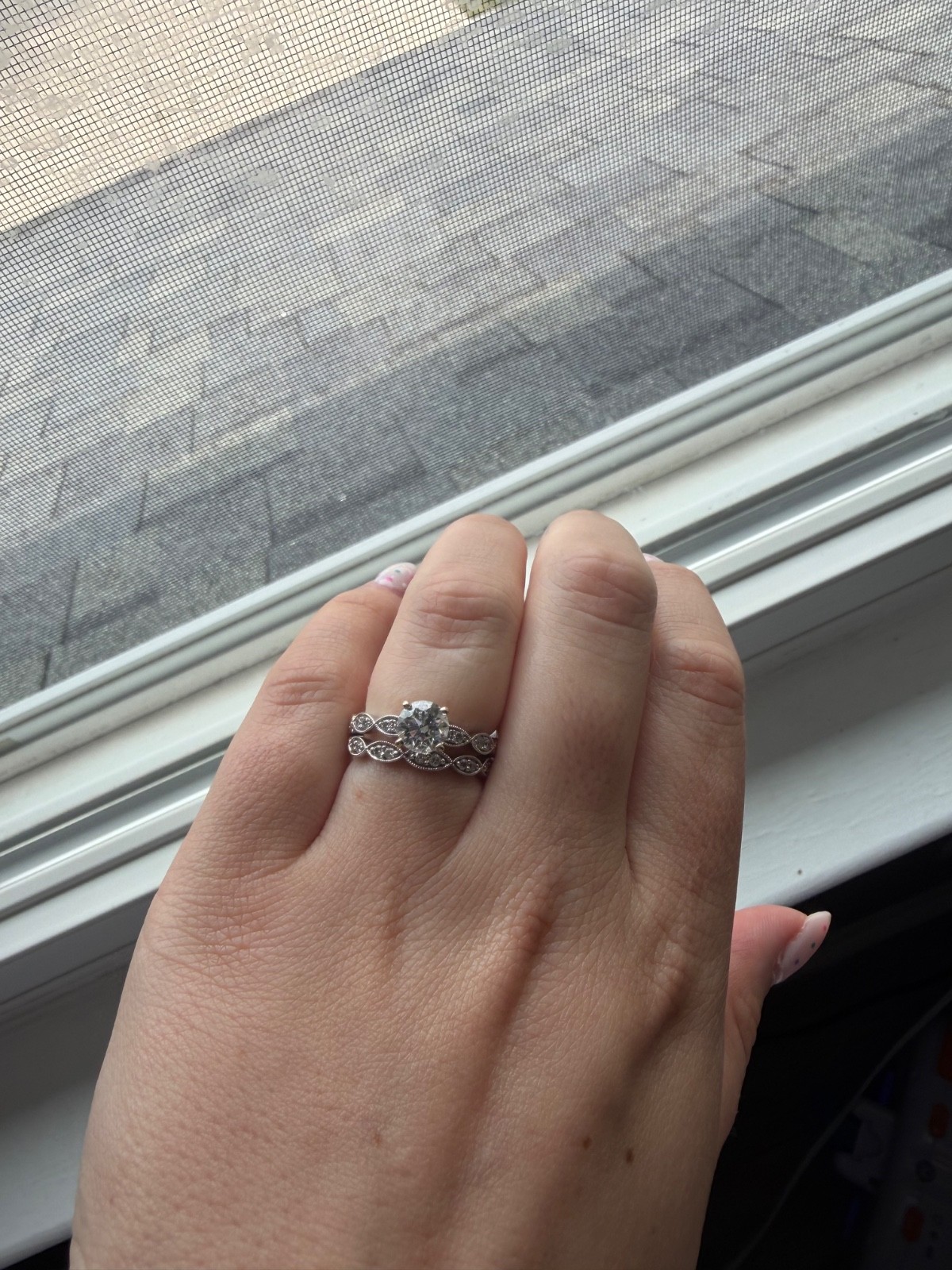 Stunning 1.30 ctw Lab-Grown Diamond Engagement Ring set in solid 14K White Gold