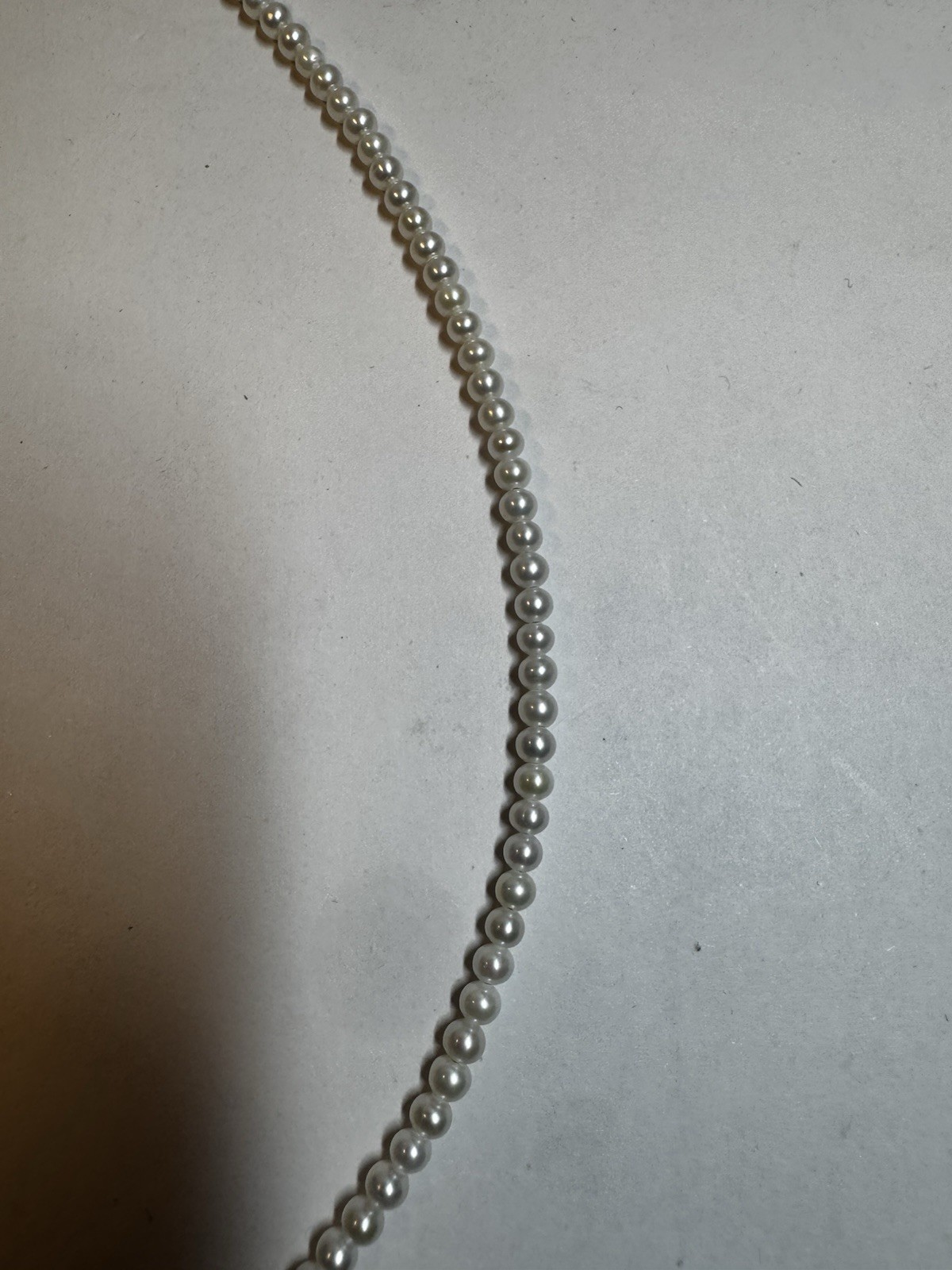 16-1 8 inches 3-3.5mm freshwater A+ white pearl necklace new free shipping