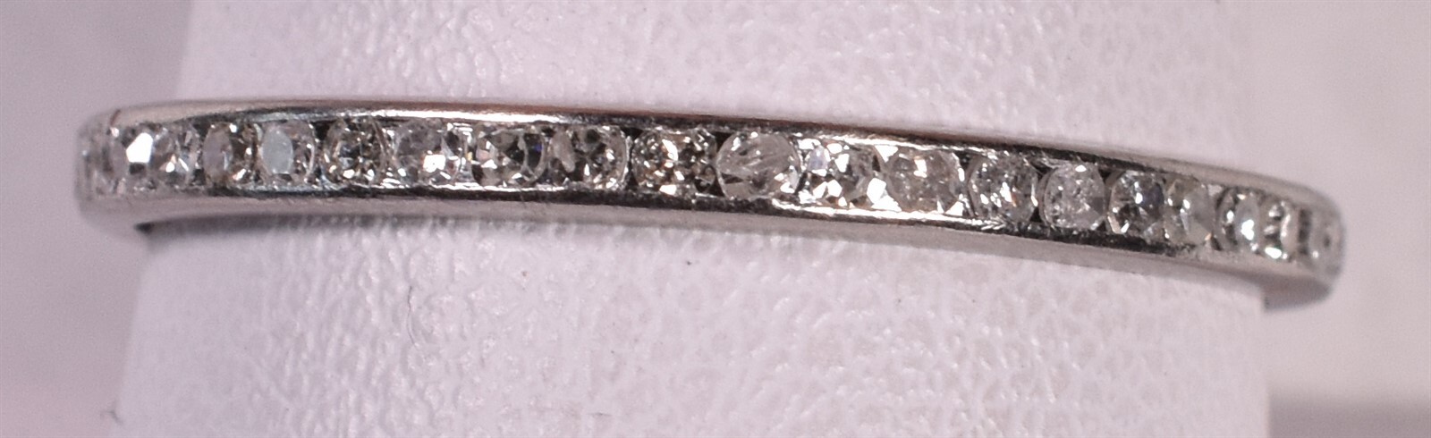 Platinum Palladium Diamond Eternity Band Ring .50 T.W.