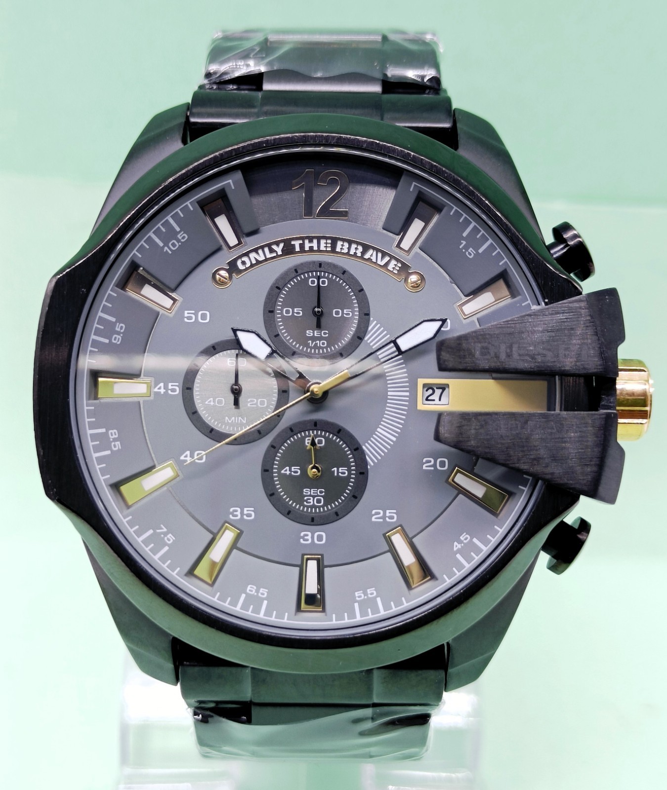 Awesome Diesel 10 Bar “ONLY THE BRAVE” Chronograph Quartz Men’s Wrist Watch