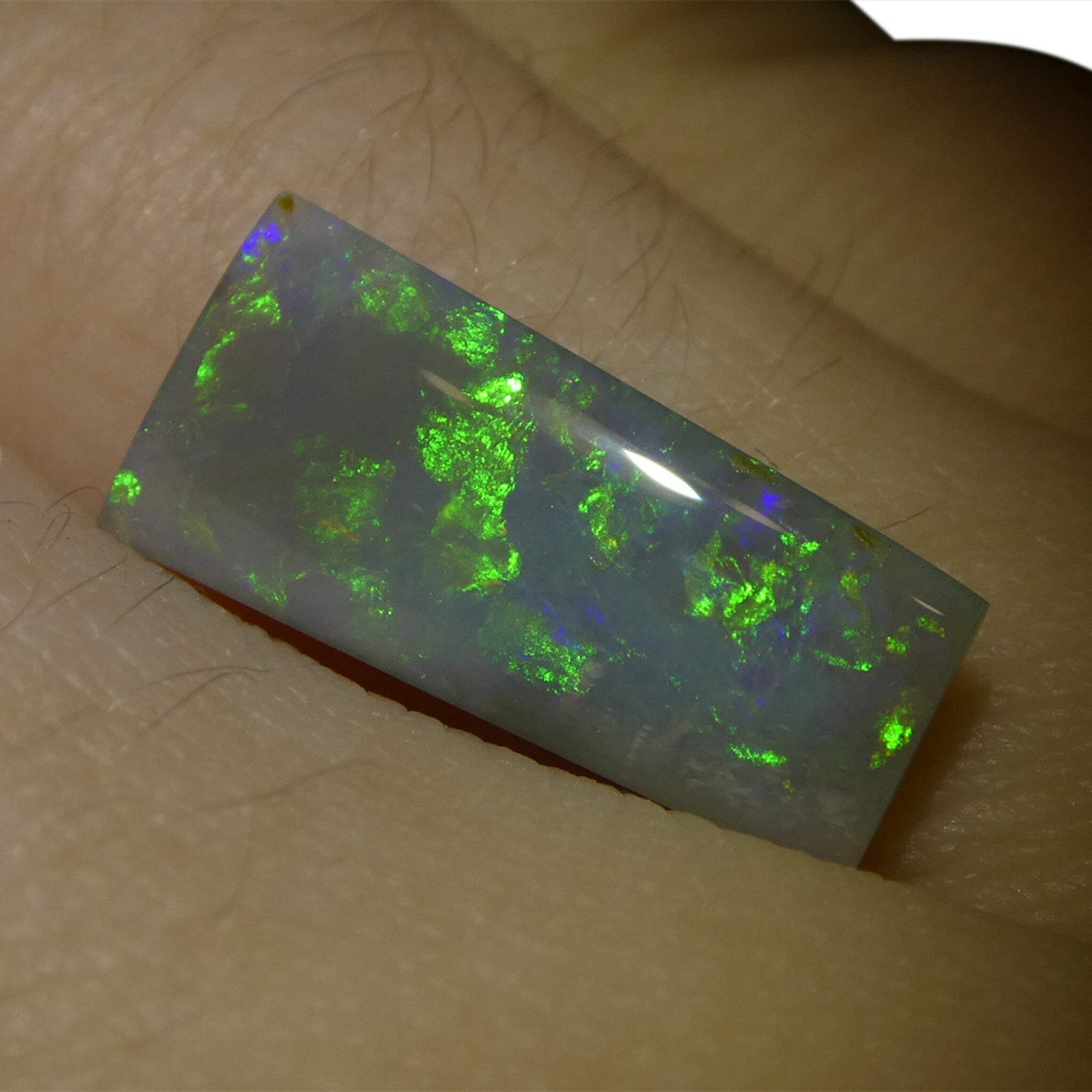 2.73ct Rectangular Freeform Cabochon Gray Opal from Australia