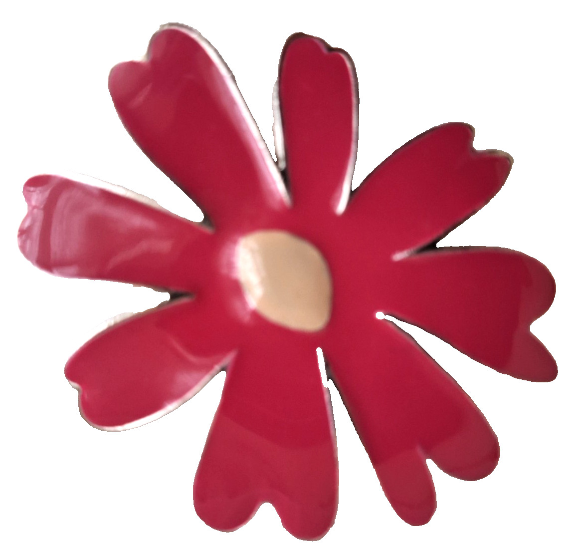 Vintage Cosmos Pink Flower Brooch hippie love, Boho