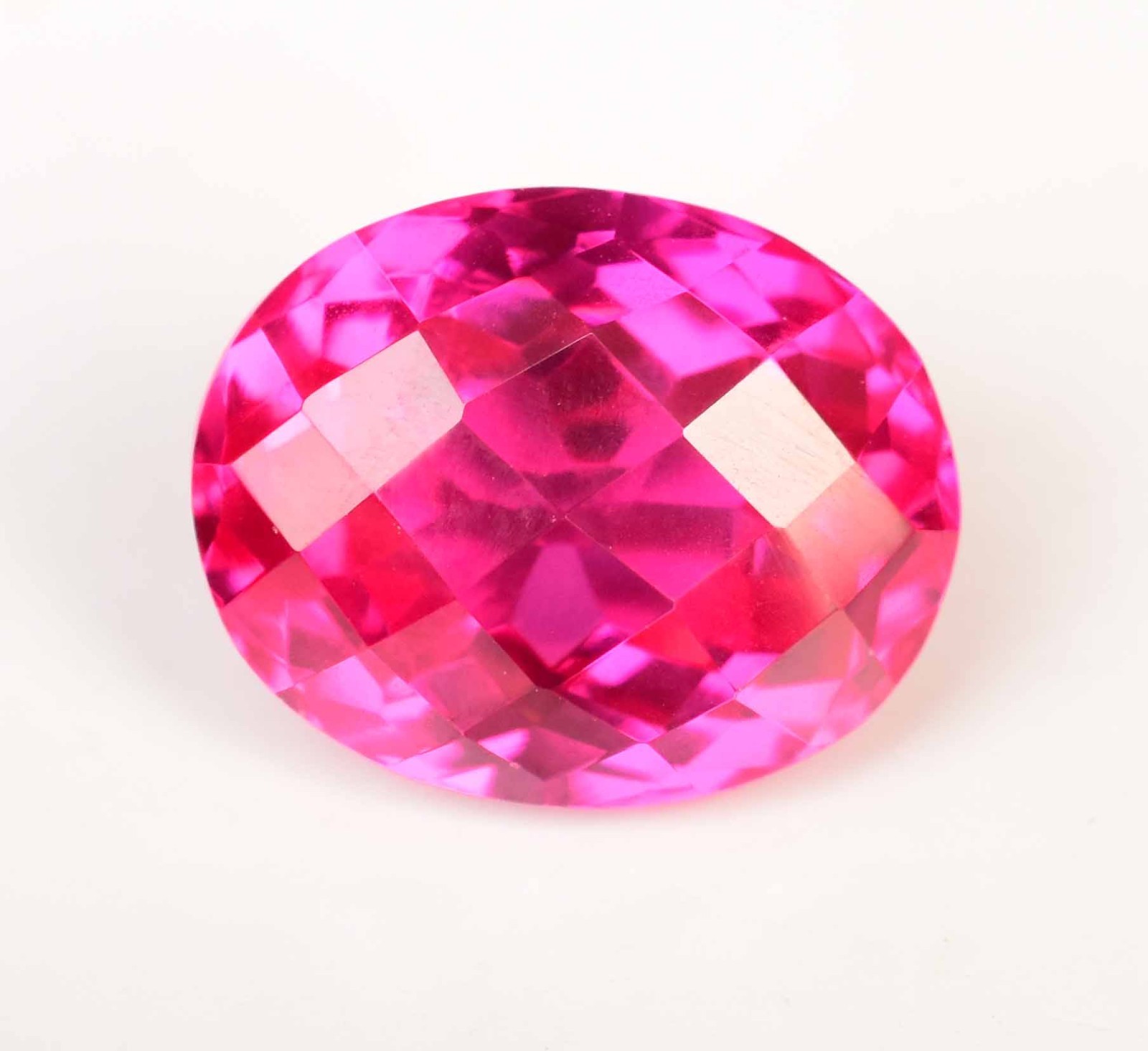 22.55 Ct Natural Red Pink Rubellite Tourmaline Certified Oval Checker Gemstone