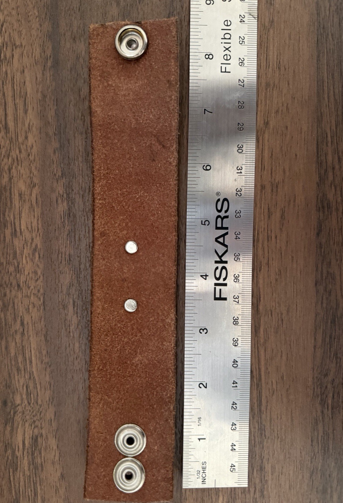 Lean In To Life Leather Cuff Bracelet Wide Brown Stamped Brass Plate Snap Close