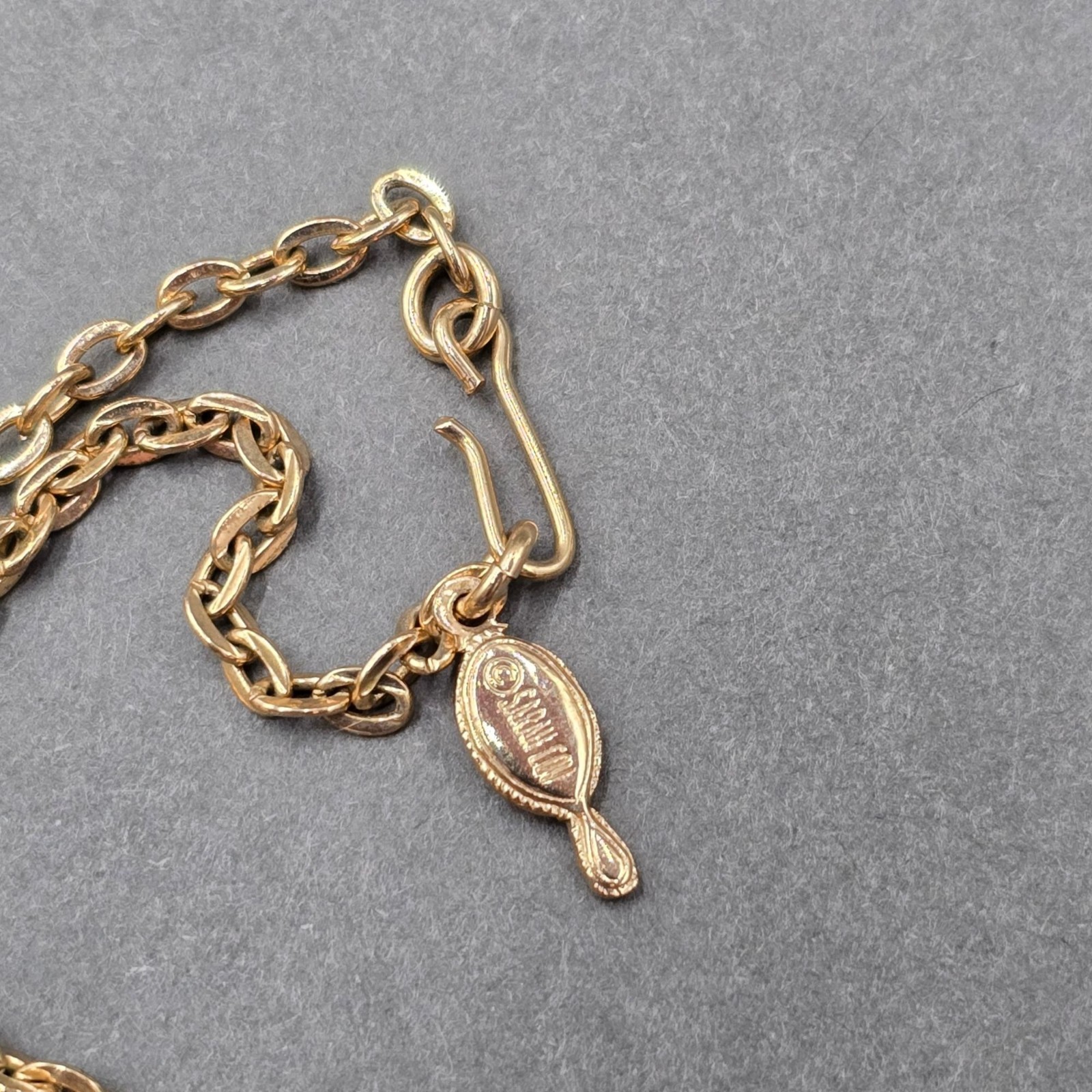 Vintage Sarah Coventry Calypso Gold Plated Mosaic Necklace 16″ Statement Piece