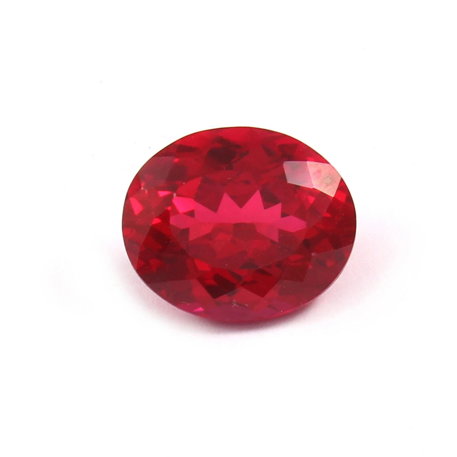5.75 Ct Natural Shiny Red Oval Shape Ruby Burmese Loose Gemstone Fiery Certified