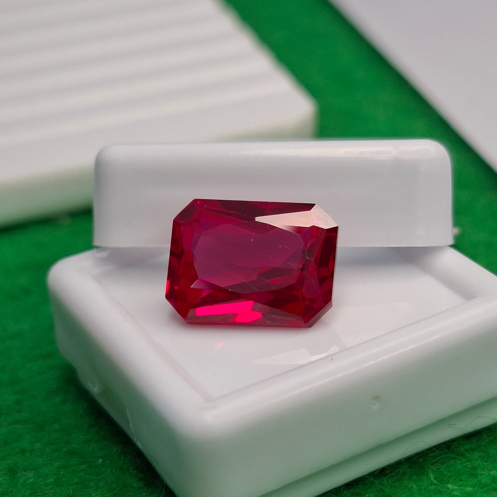 9-11 Ct Natural Emerald Cut Loose Shine Pink Sapphire Certified Gemstone GB077