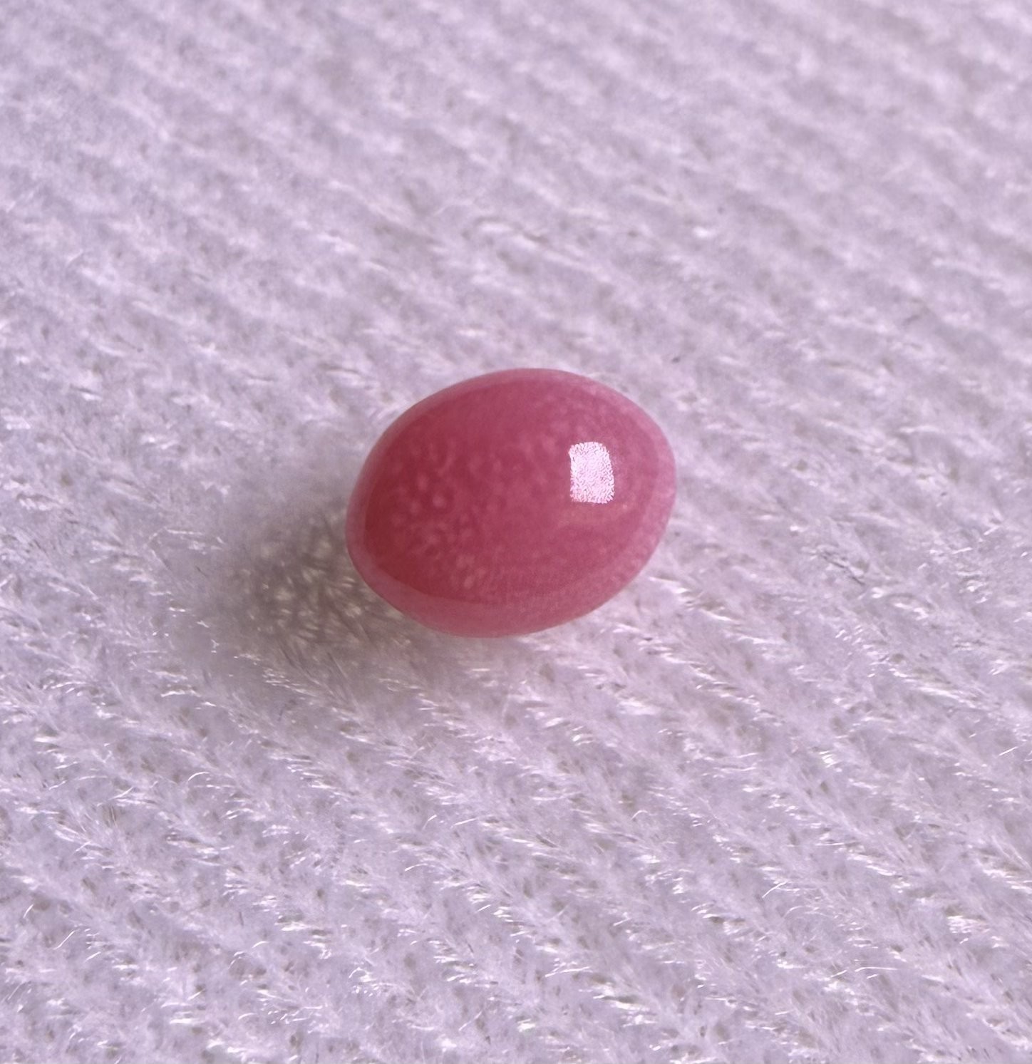 1.1ct Natural Conch Pearl, Oval Shape, Pink Color, Good Flame