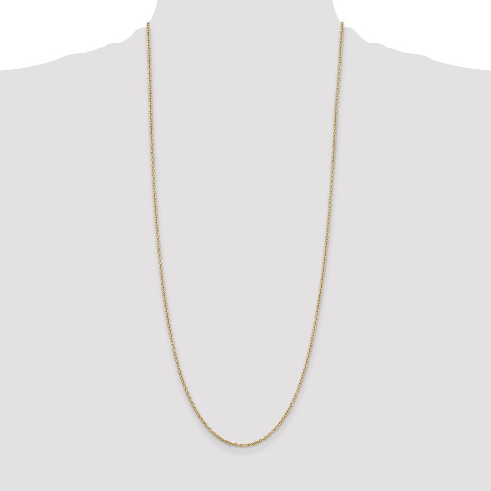 14K 30 inch 2mm Round Open Link Cable Chain Necklace