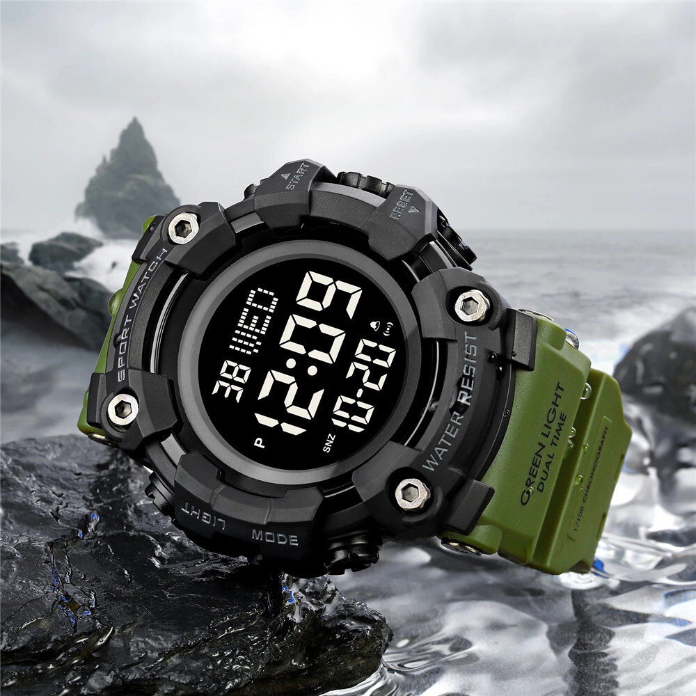 SKMEI Sport Watches Men Outdoor Digital Watch LED Alarm Stopwatch Boy Wristwatch