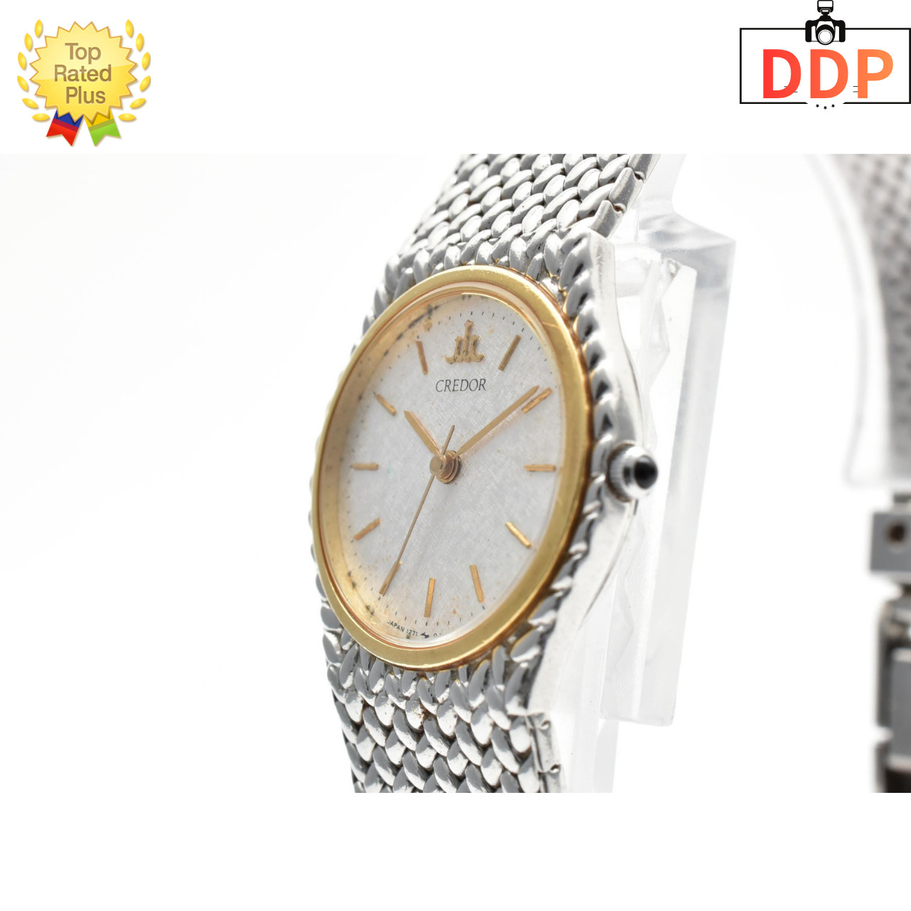 SEIKO CREDOR 1271-0060 Vintage 1998 white 18KT Bezel Quartz Women’s Watch