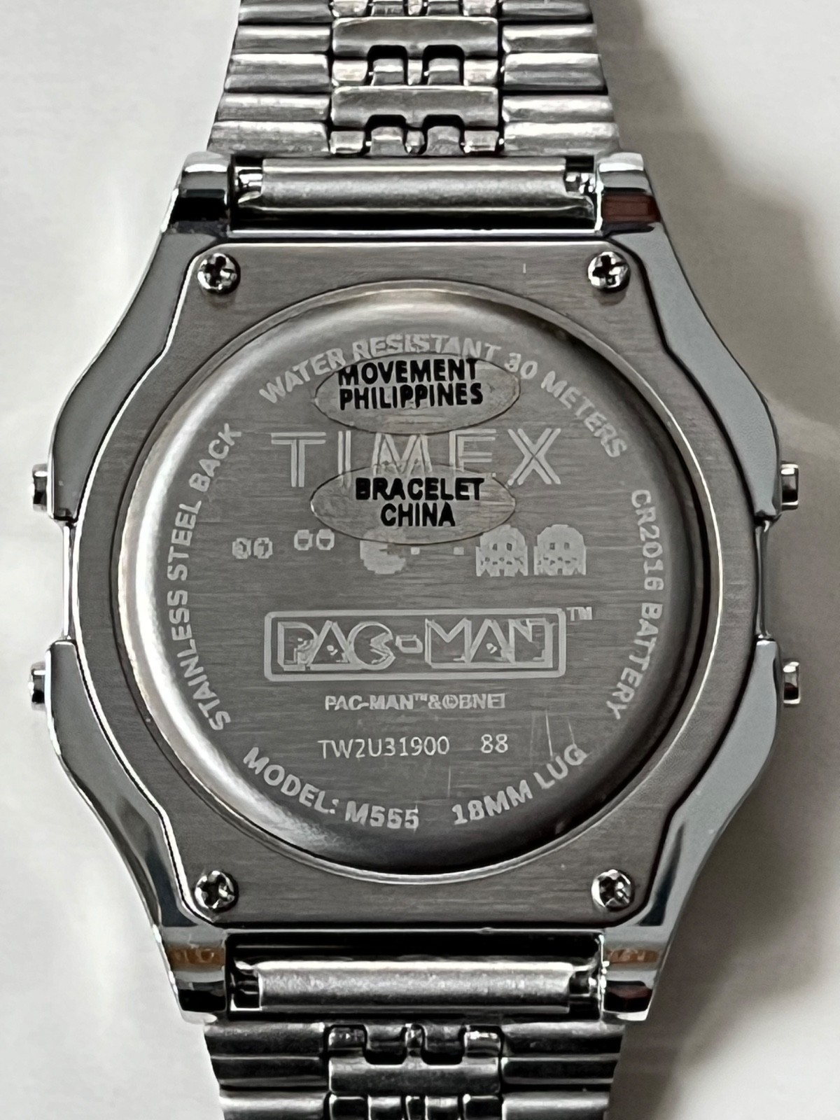 Timex X Pacman Watch T80 Digital Stainless Steel – Silver – TW2U31900