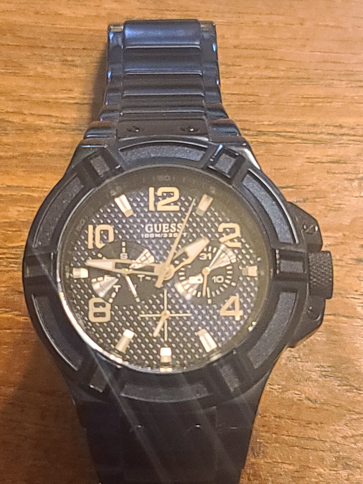 GUESS Men’s U0218G4 Rigor Iconic Blue Waterpro Multi-Function Watch