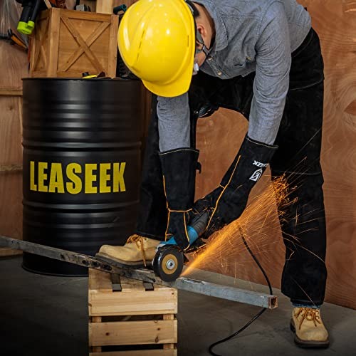 Leather Welding Pants – Heat & Flame Resistant Split Leather Safety Leg