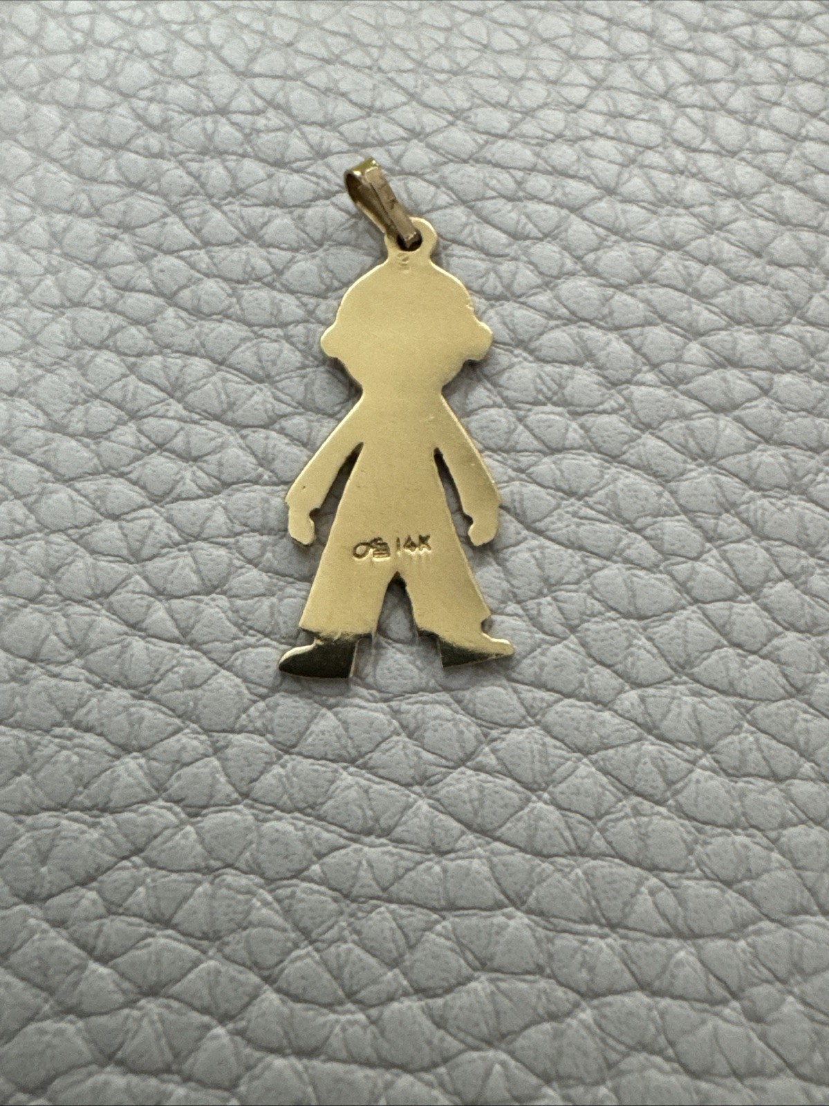 Vintage 14k Yellow Gold Boy Charm Pendant
