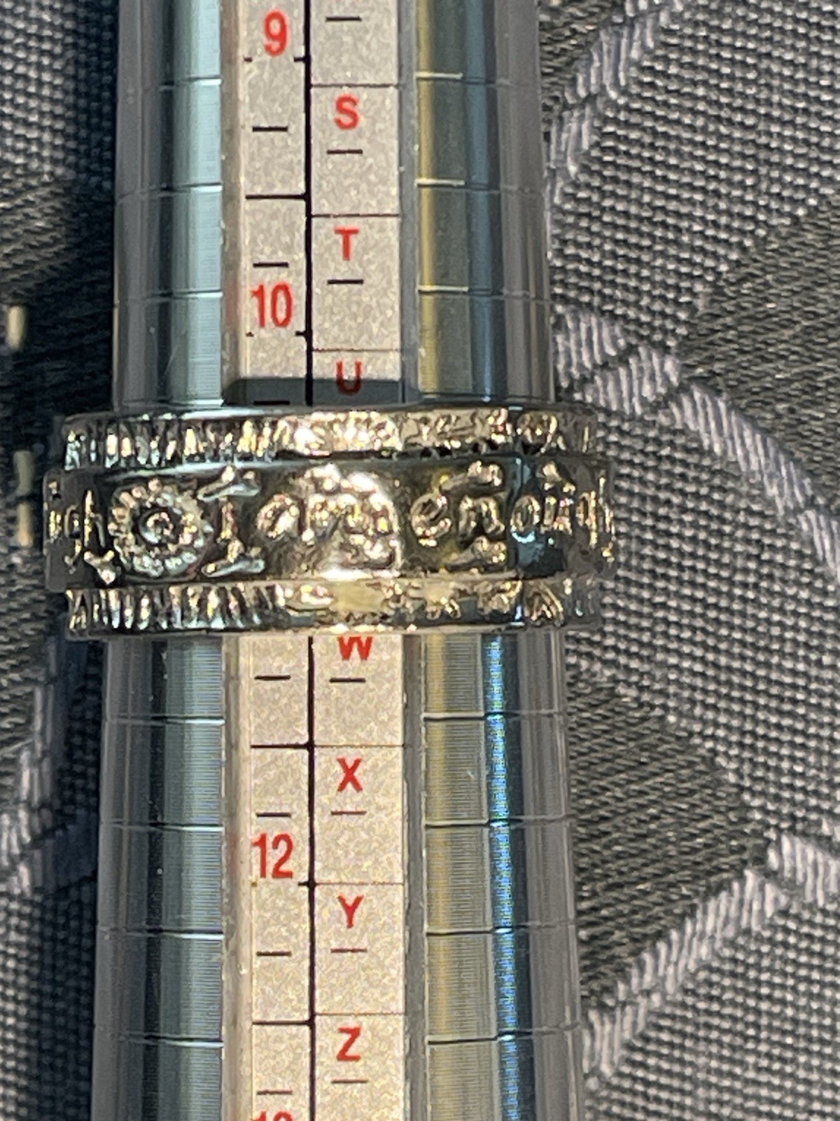 Vintage Sterling Ring Engraved I Am Enough/Spinner/Fidget size 11 / great gift!