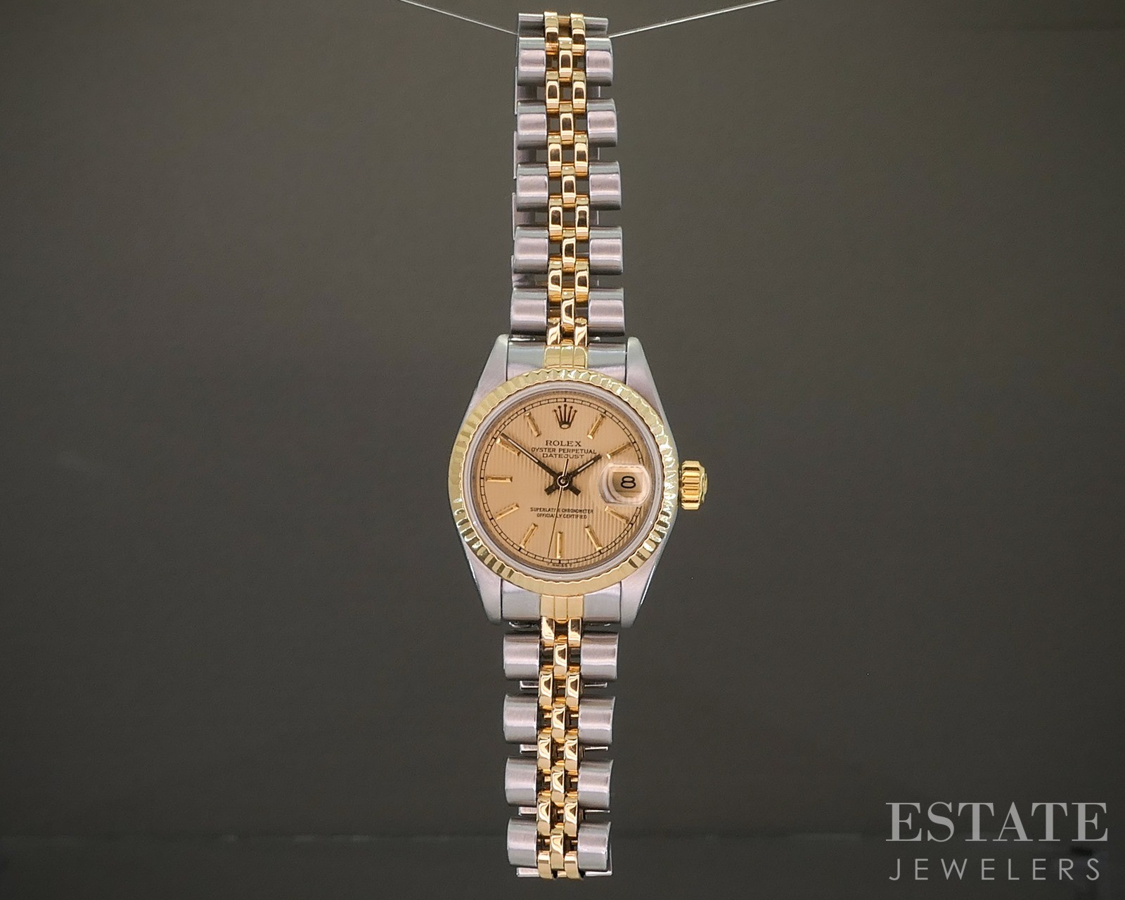 1984 Rolex Datejust 69173 Two Tone Tapestry Dial 26mm Ladies Watch p25289